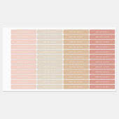 Boho Pink Girl Name Labels Etiketten (Blatt)