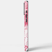 Boho Pink Girly Girl Swirl Grunge Case-Mate iPhone Hülle (Rückseite / Links)