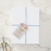 Boho Pink Gold Blume Baby Girl Duwer Favoriten Geschenkanhänger (Mit Garn)