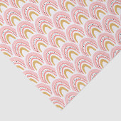 Boho Pink Gold Rainbow Modernes Muster Seidenpapier (Ausschnitt)