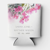 Boho Pink Green Tropical Bougainvillea Wedding Dosenkühler (Vorderseite)