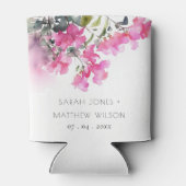 Boho Pink Green Tropical Bougainvillea Wedding Dosenkühler (Rückseite)