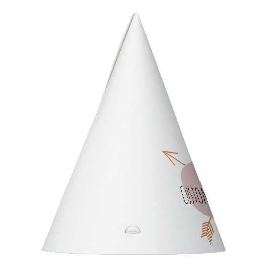 Boho Pink Herz und Pfeile Partyhütchen (Links)