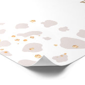 Boho Pink Highland Cow Baby Girl Dusche Willkommen Poster (Ecke)