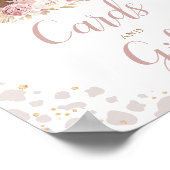 Boho Pink Highland Cow Cards & Gifts-Zeichen Poster (Ecke)