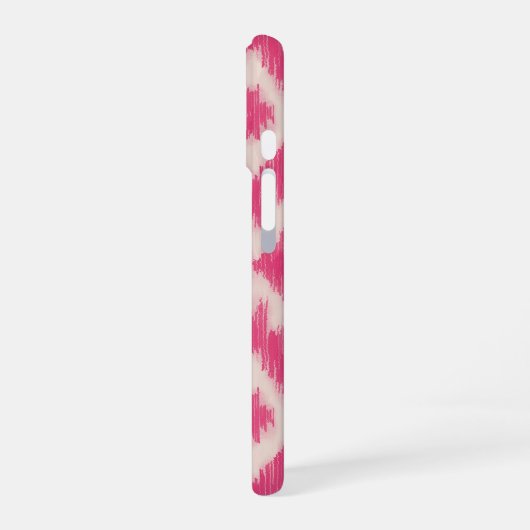 Boho Pink Ikat Design iPhone 16 Fall iPhone 16 Hülle (Linke Seite)