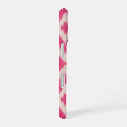Boho Pink Ikat Design iPhone 16 Fall iPhone 16 Hülle (Rechte Seite)