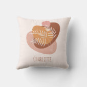 Boho Pink Individuelle Name Soft Baby Girl Kinderz Kissen (Rückseite)