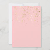 Boho Pink & Ivory Greenery Brautparty Einladung (Rückseite)