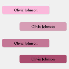 Boho pink Kids Waterproof Name Labels Etiketten