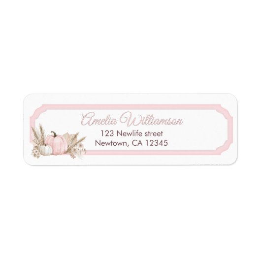 Boho Pink Kürbis 1. Geburtstag (Vorne)