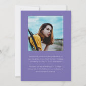 Boho Pink | Lila Wildblumen für Aquarellfarben Einladung (Rückseite)