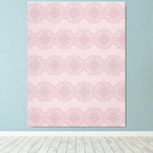 Boho Pink Mandala Handgezeichnete Kunst Leinwand (Insitu (Holzboden))