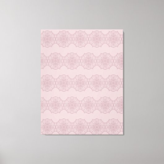 Boho Pink Mandala Handgezeichnete Kunst Leinwand (Vorderseite)