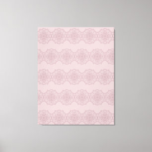 Boho Pink Mandala Handgezeichnete Kunst Leinwanddr Leinwanddruck