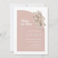 Boho Pink Minimal Arch Miss an Mrs. Brautparty
