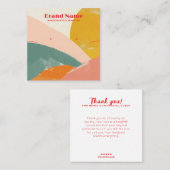 Boho Pink Minimalistisch Art Juwelier Display Quadratische Visitenkarte (Vorne/Hinten)