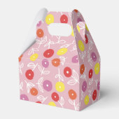 Boho Pink Modernes Blumenmuster Geschenkschachtel (Rückseite)