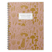 Boho Pink Mushroom-Notebook Notizblock (Vorderseite)