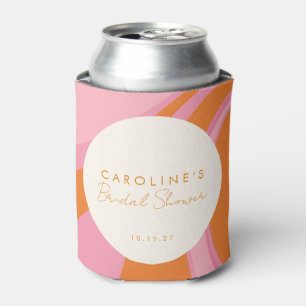 Boho Pink Orange Abstrakte Benutzerdefinierte Brau Dosenkühler