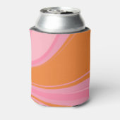 Boho Pink Orange Abstraktes benutzerdefiniertes Br Dosenkühler (Kanne Rückseite)
