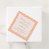 Boho Pink Orange Brautparty Vielen Dank Geschenkanhänger (Beispiel)