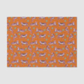 Boho Pink Orange Dschungel Tiger Tier Muster Seidenpapier (Vorderseite)