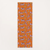 Boho Pink Orange Dschungel Tiger Tier Muster Yogamatte (Vorderseite)