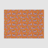 Boho Pink Orange Jungle Tiger Animal Pattern Seidenpapier (Vorderseite)