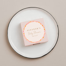 Boho Pink Orange Niedliche Babydusche Custom