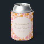 Boho Pink Orange Niedliches Brautparty Dosenkühler<br><div class="desc">Boho Pink Orange Niedliches Brautparty für Flora und Fauna,  kundenspezifisch kühlbar</div>