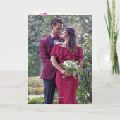 Boho Pink Orchid Floral Ivory Wedding Dankeskarte (Rückseite)