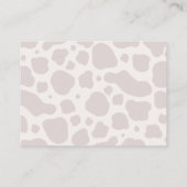 Boho Pink Pampas Floral Highland Kuh Diaper Raffel Begleitkarte (Rückseite)