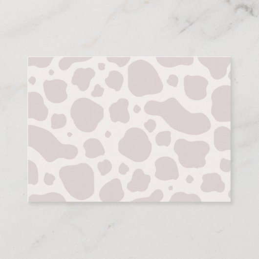 Boho Pink Pampas Floral Highland Kuh Diaper Raffel Begleitkarte (Rückseite)