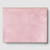 Boho Pink Pampas Grass Baby Showroom Gästebuch (Rückseite)