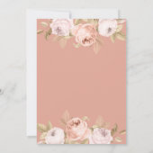 Boho Pink Peonies Save the Date Card (Rückseite)
