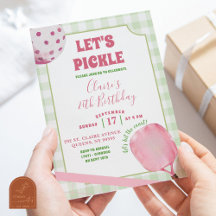 Boho Pink Preppy Pickleball Girl Birthday Party