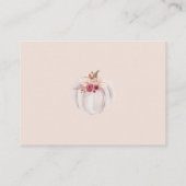 Boho Pink Pumpkin Autumn Diaper Raffle Begleitkarte (Rückseite)