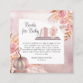 Boho Pink Pumpkin Baby Showbuchanfrage Begleitkarte (Vorderseite)