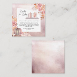 Boho Pink Pumpkin Baby Showbuchanfrage Begleitkarte