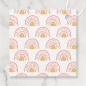 Boho Pink Rainbow Baby Dusche Vielen Dank Geschenkanhänger (Rückseite)