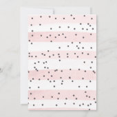 Boho Pink Rainbow Geburtstag, Rose 1. Geburtstag Einladung (Rückseite)