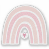 Boho Pink Rainbow Kontursticker Aufkleber (Vorderseite)