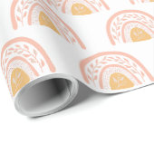 Boho Pink Rainbow Pattern Geschenkpapier (Rolleneckpunkt)