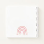 Boho Pink Rainbow Spiral Notebook Notizblock (Rückseite)