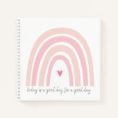 Boho Pink Rainbow Spiral Notebook Notizblock (Vorderseite)