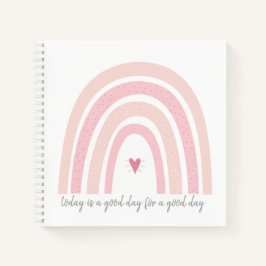 Boho Pink Rainbow Spiral Notebook Notizblock