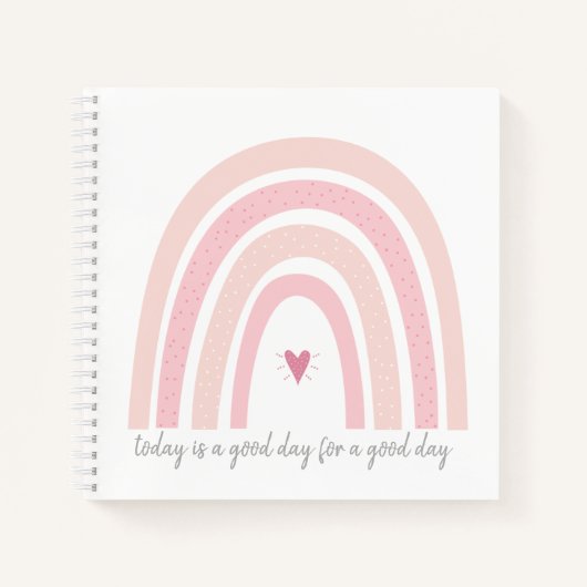 Boho Pink Rainbow Spiral Notebook Notizblock (Vorderseite)
