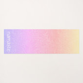 Boho Pink Rainbow Yogamatte (Rückseite (Horizontal))