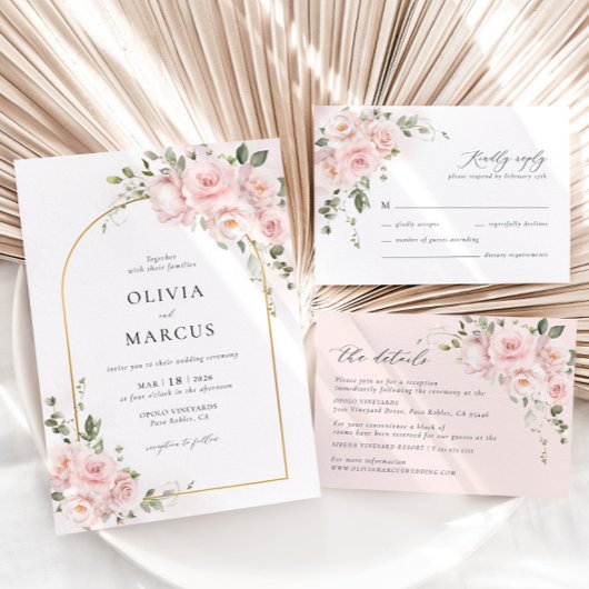 Boho Pink Rose Tischnummer Hochzeitsfeier